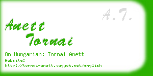 anett tornai business card